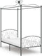 vidaXL - Hemelbedframe - metaal - grijs - 100x200 - cm
