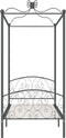 vidaXL - Hemelbedframe - metaal - grijs - 100x200 - cm