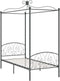 vidaXL - Hemelbedframe - metaal - grijs - 100x200 - cm
