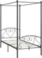 vidaXL - Hemelbedframe - metaal - grijs - 120x200 - cm