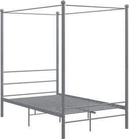 vidaXL - Hemelbedframe - metaal - grijs - 120x200 - cm