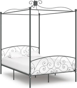 vidaXL - Hemelbedframe - metaal - grijs - 120x200 - cm
