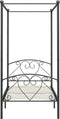 vidaXL - Hemelbedframe - metaal - grijs - 120x200 - cm