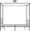 vidaXL - Hemelbedframe - metaal - grijs - 120x200 - cm