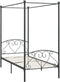 vidaXL - Hemelbedframe - metaal - grijs - 120x200 - cm