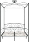vidaXL - Hemelbedframe - metaal - grijs - 120x200 - cm