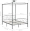 vidaXL - Hemelbedframe - metaal - grijs - 120x200 - cm