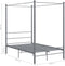 vidaXL - Hemelbedframe - metaal - grijs - 120x200 - cm