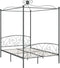 vidaXL - Hemelbedframe - metaal - grijs - 120x200 - cm