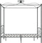 vidaXL - Hemelbedframe - metaal - grijs - 140x200 - cm