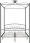 vidaXL - Hemelbedframe - metaal - grijs - 140x200 - cm