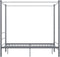vidaXL - Hemelbedframe - metaal - grijs - 140x200 - cm