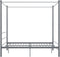 vidaXL - Hemelbedframe - metaal - grijs - 160x200 - cm