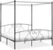 vidaXL - Hemelbedframe - metaal - grijs - 180x200 - cm