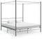 vidaXL - Hemelbedframe - metaal - grijs - 180x200 - cm