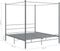 vidaXL - Hemelbedframe - metaal - grijs - 180x200 - cm