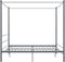 vidaXL - Hemelbedframe - metaal - grijs - 180x200 - cm