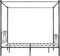 vidaXL - Hemelbedframe - metaal - grijs - 180x200 - cm