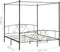 vidaXL - Hemelbedframe - metaal - grijs - 180x200 - cm
