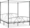 vidaXL - Hemelbedframe - metaal - grijs - 200x200 - cm