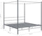 vidaXL - Hemelbedframe - metaal - grijs - 200x200 - cm