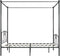 vidaXL - Hemelbedframe - metaal - grijs - 200x200 - cm