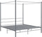 vidaXL - Hemelbedframe - metaal - grijs - 200x200 - cm