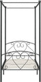 vidaXL - Hemelbedframe - metaal - grijs - 90x200 - cm