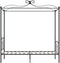vidaXL - Hemelbedframe - metaal - grijs - 90x200 - cm