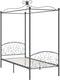 vidaXL - Hemelbedframe - metaal - grijs - 90x200 - cm