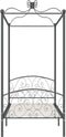 vidaXL - Hemelbedframe - metaal - grijs - 90x200 - cm