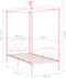vidaXL - Hemelbedframe - metaal - roze - 100x200 - cm