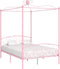 vidaXL - Hemelbedframe - metaal - roze - 120x200 - cm