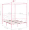 vidaXL - Hemelbedframe - metaal - roze - 120x200 - cm