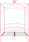 vidaXL - Hemelbedframe - metaal - roze - 120x200 - cm