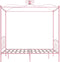 vidaXL - Hemelbedframe - metaal - roze - 120x200 - cm
