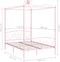 vidaXL - Hemelbedframe - metaal - roze - 140x200 - cm