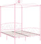vidaXL - Hemelbedframe - metaal - roze - 160x200 - cm