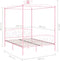vidaXL - Hemelbedframe - metaal - roze - 180x200 - cm