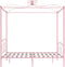 vidaXL - Hemelbedframe - metaal - roze - 180x200 - cm