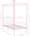 vidaXL - Hemelbedframe - metaal - roze - 90x200 - cm