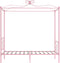 vidaXL - Hemelbedframe - metaal - roze - 90x200 - cm