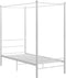 vidaXL - Hemelbedframe - metaal - wit - 100x200 - cm