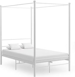 vidaXL - Hemelbedframe - metaal - wit - 120x200 - cm