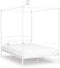 vidaXL - Hemelbedframe - metaal - wit - 120x200 - cm