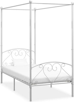 vidaXL - Hemelbedframe - metaal - wit - 120x200 - cm