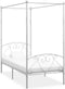 vidaXL - Hemelbedframe - metaal - wit - 120x200 - cm