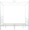 vidaXL - Hemelbedframe - metaal - wit - 120x200 - cm