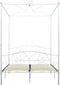 vidaXL - Hemelbedframe - metaal - wit - 120x200 - cm