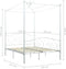 vidaXL - Hemelbedframe - metaal - wit - 120x200 - cm